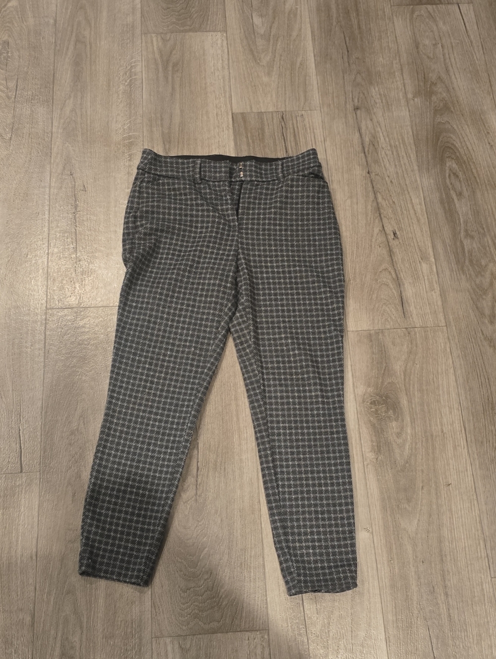 Maurices Black and Gray Windowpane Dress Pants